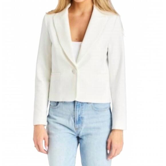 NEW DREW milo blazer in white
